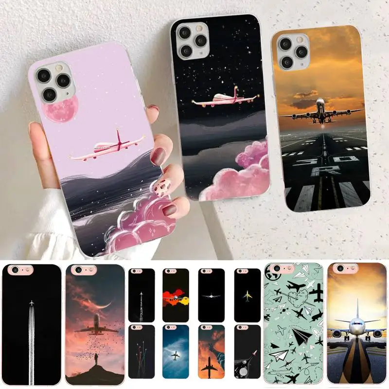 

YNDFCNB aircraft plane airplane Phone Case for iphone 13 11 12 pro XS MAX 8 7 6 6S Plus X 5S SE 2020 XR case