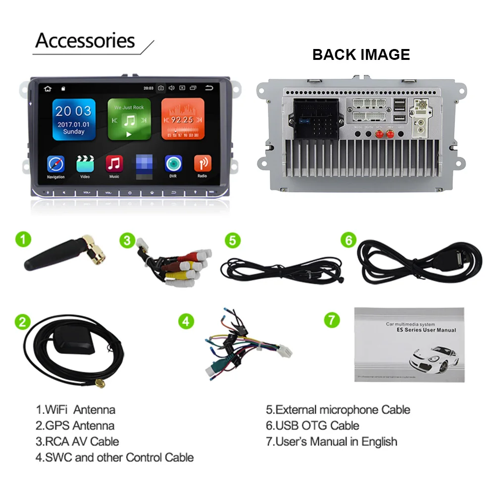Автомагнитола Eunavi 2 Din Android GPS для VW Passat B6 Polo GOLF 5 Touran Jetta Tiguan Magotan Seat мультимедийный