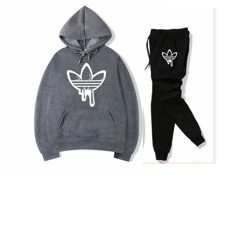 2019 новый комплект из двух предметов модные толстовки с капюшоном спортивная