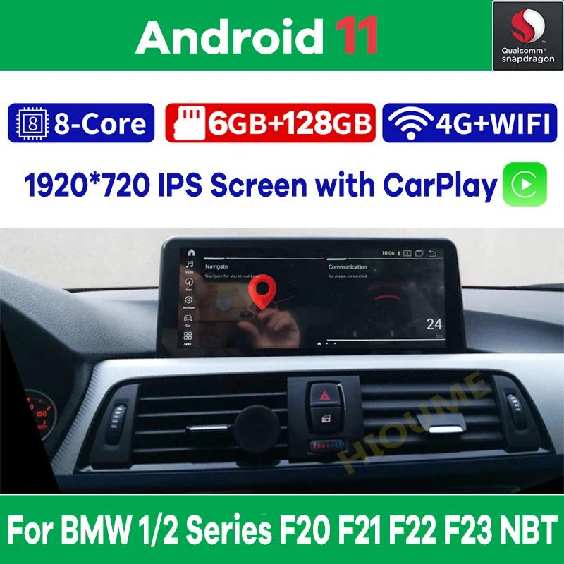 

Автомобильный мультимедийный плеер с GPS-навигацией, Android 11, Qualcomm 6G 128G для BMW 1 2 серии F20 F21 F22 F23 F45 MPV Радио Стерео CarPlay