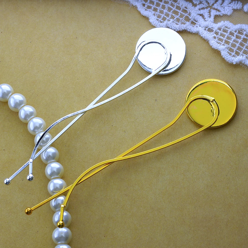 Зажимы для кабошона с покрытием из серебра бронзы розового золота 20 мм 5 шт.