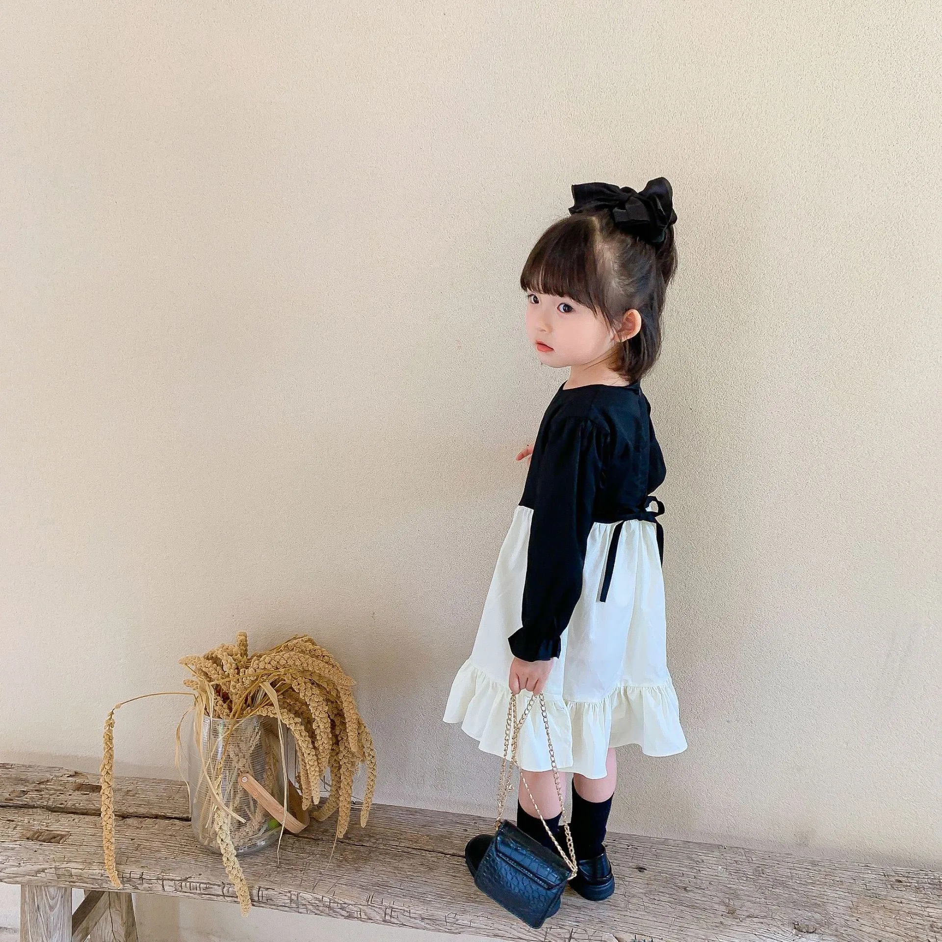 Fashion Girl Clasic Dress Kids Elegant Autumn Kid Causal Ruffle Outfit Princess Party Birthday for 2-7 Ys | Детская одежда и обувь