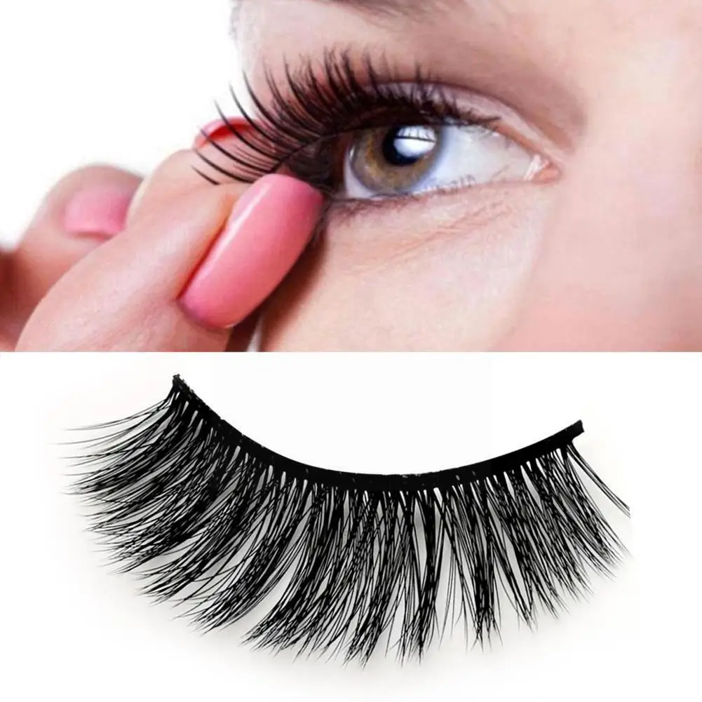 

5pairs 3D Natural False Eyelashes Waterproof Comfortable Makeup Chemical Eyelashes Curling Extension Three-dimensional Fibe R7A9