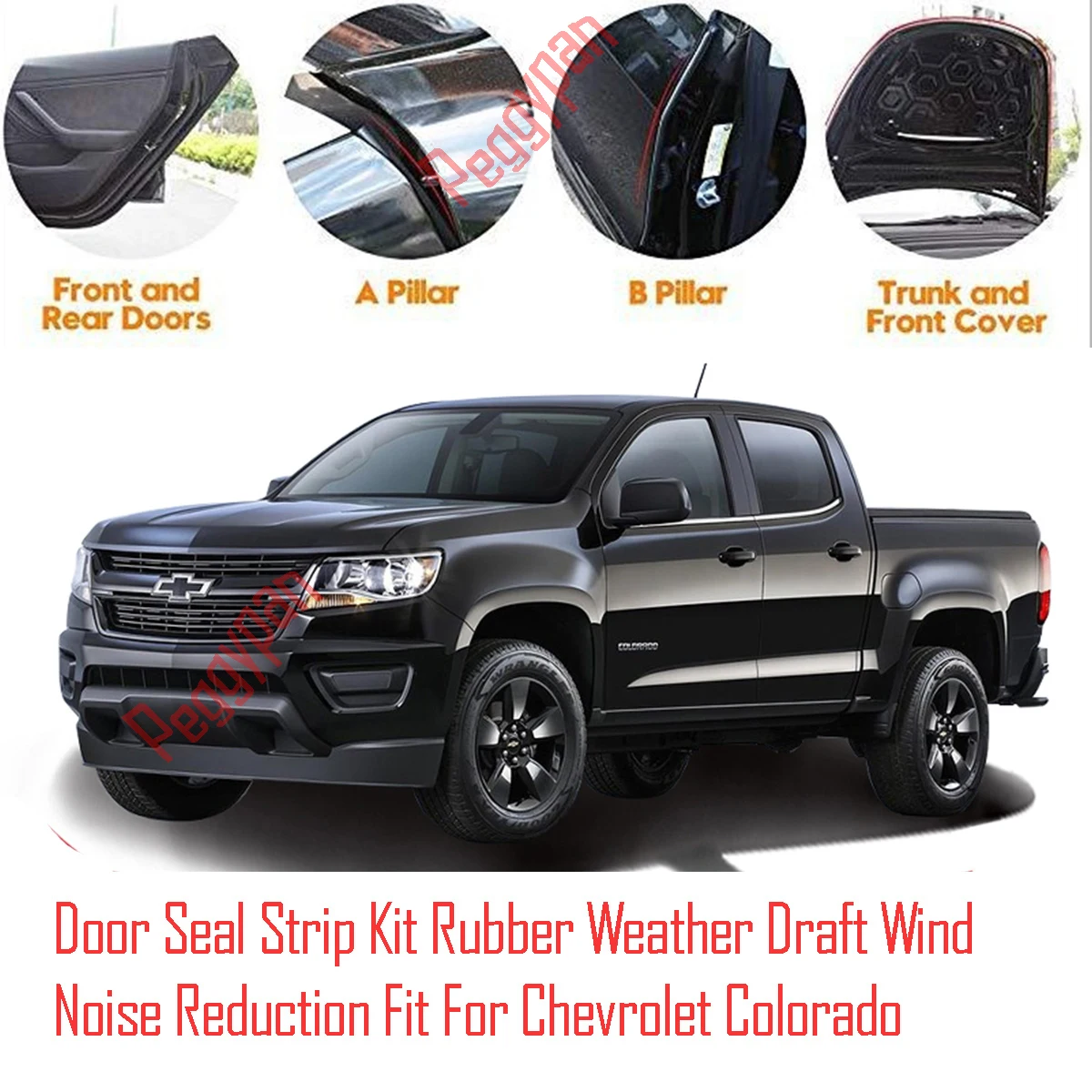 Door Seal Strip Kit Self Adhesive Window Engine Cover Soundproof Rubber Draft Wind Noise Reduction For Chevrolet Colorado