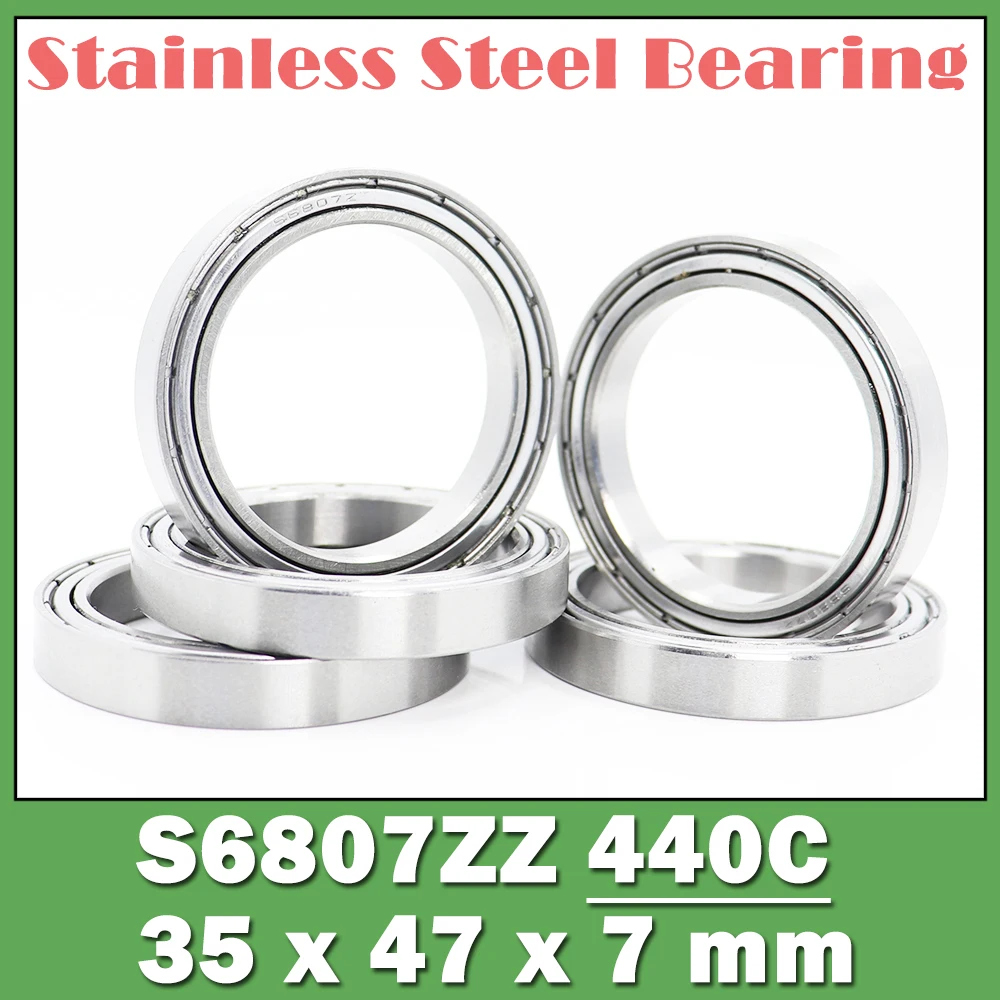 

S6807ZZ Bearing 35*47*7 mm ( 5 PCS ) S6807 Z ZZ S 6807 440C Stainless Steel S6807Z Ball Bearings