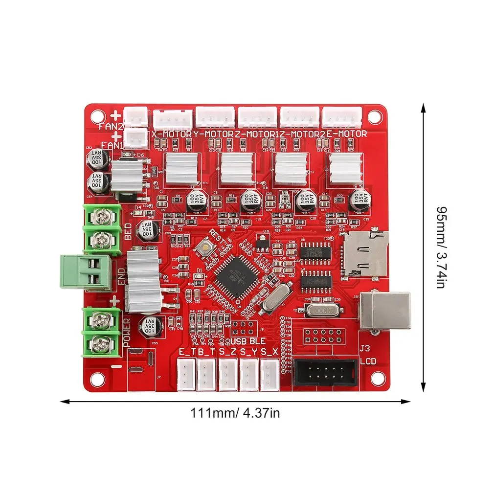 ANET V1.7 3d принтер материнская плата Reprap Ramps1.4 12 В ЖК-Плата управления с USB разъемом для A2 A6 A8 3D настольный принтер