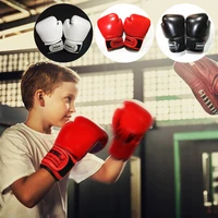 1 pair childrens boxing gloves mma muay thai gloves for kids pu leather paws for boxing pear gloves child boxing mittens