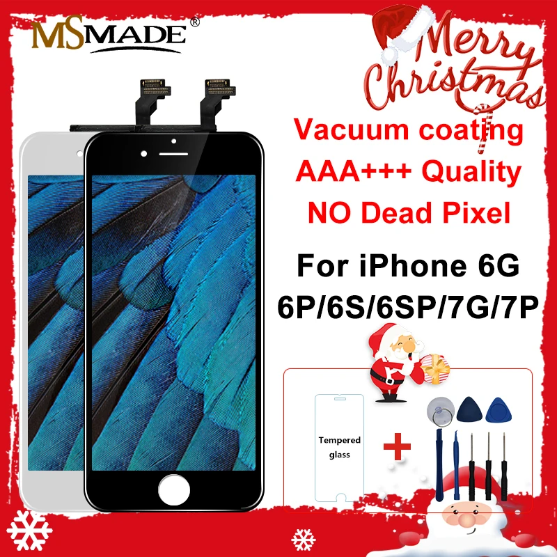 Класс AAA+++ для iPhone 6 6S 6Plus lcd кодирующий преобразователь сенсорного экрана в сборе с 3D силой для iPhone 6 7P X ЖК-дисплей без битых пикселей