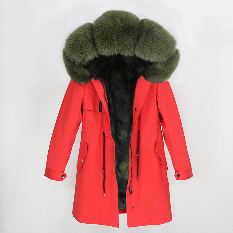 OFTBUY парка повседневное пальто из натурального меха зимняя куртка для женщин натуральный Лисий меховой капюшон, воротник лиса верхняя одежда на подкладке теплая уличная Новинка