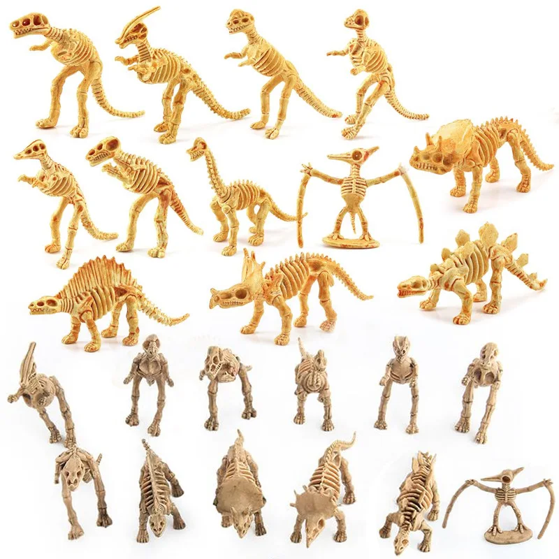 

Children's educational toy dinosaur model pvc archaeological excavation skeleton 12 models