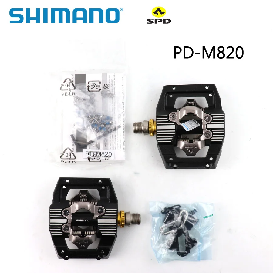 SHIMANO Сен PD-M820 педаль SPD оригинальная коробка XC/DH Горные эндуро SPD педали для горного велосипеда включают SM-SH51 запчасти для велосипеда