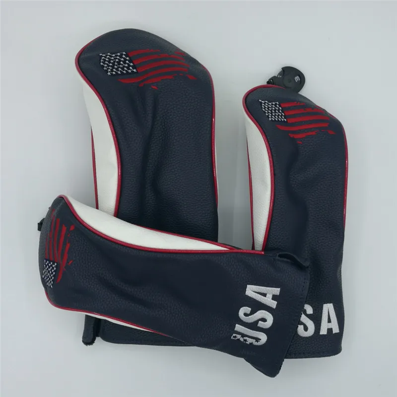 Головные уборы для американских гольф-клубов 3 шт. чехлы из искусственной кожи |