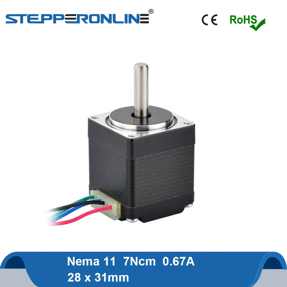 Мини шаговый двигатель Nema 11 4-lead 0.67A 6Ncm 28x31mm для 3D-принтера CNC XYZ DIY | Обустройство