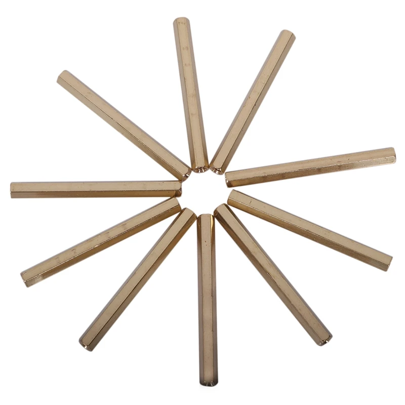 M3 x 50 мм, латунная Шестигранная прокладка с внутренней резьбой, 10 шт.