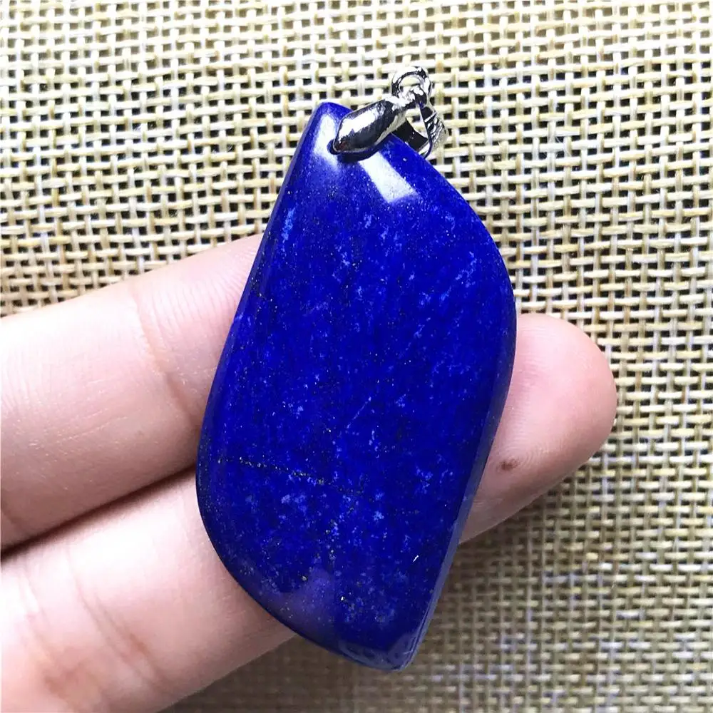 

Genuine Natural Blue Lapis Necklace Pendant For Woman Man Crystal Horse Eye 46x22x6mm Beads Silver Stone Fashion Jewelry AAAAA