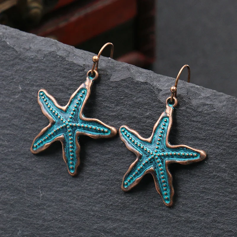 Модные серьги 2019 винтажные зеленые серьги-подвески в стиле бохо из ракушек