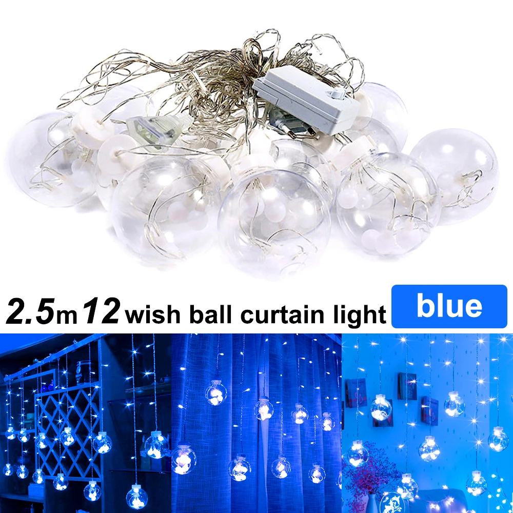 

2,5 м USB светодиодный желая Ball новые светодиодные лампы Рождественский Декор Рождественская гирлянда вне помещения, долгий срок эксплуатаци...