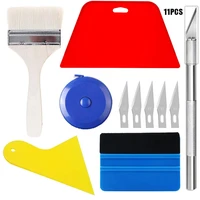 vinyl wrap tool kit including felt squeegeeedge trimmerretractable kinfe and blades for installing auto wraps and car stickers