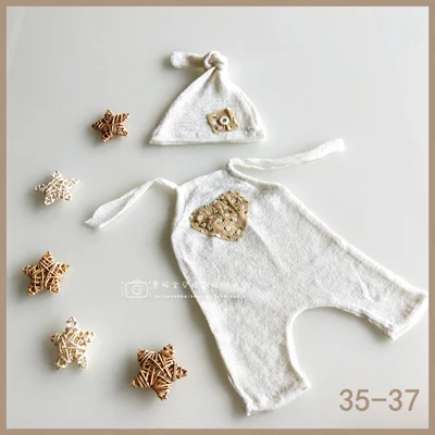 set 6 Шапочка для маленьких мальчиков и девочек+ комбинезоны, Одежда для новорожденных, одежда для выпускного, наряд для фотосессии, аксессуары для фотосессии - Цвет: set 6