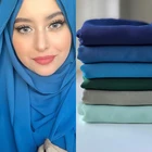 Новые однотонные мусульманские внутренние хиджабы, простая Крышка для головы, Универсальный Классический головной убор, модный головной убор, тюрбан
