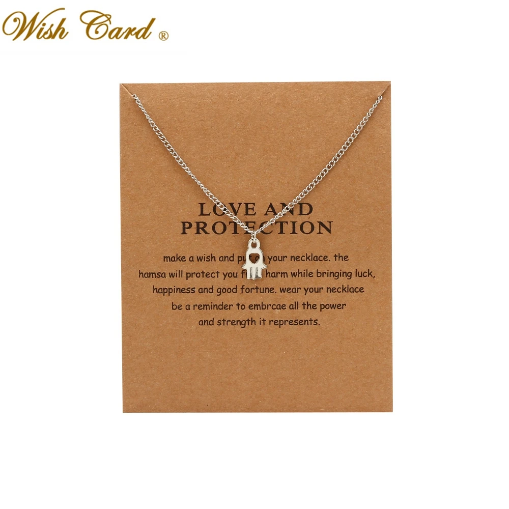 1 шт. простой очаровательный чокер с надписью Wish Card ожерелье колье серебряного