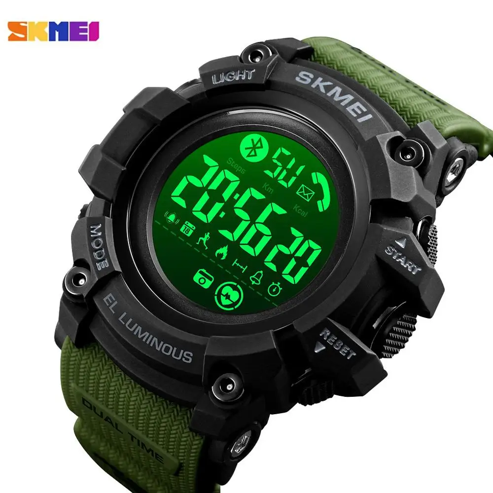 

SKMEI LED Watch Digit Wristwatch Men Watch Sport Watches Pedometer Calorie Date Clock Heart Rate Monitor Male Relogio Masculino