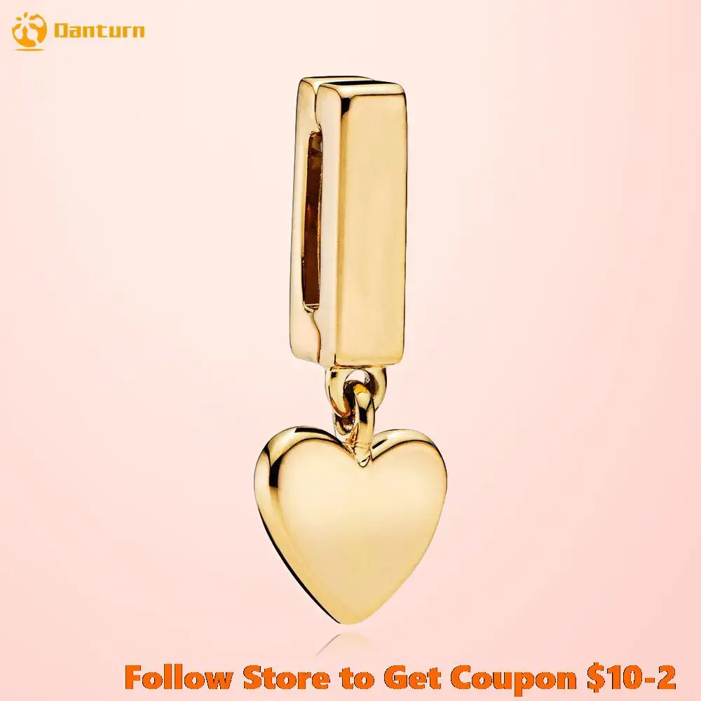 

Danturn, новинка, подвеска в виде Золотого сердца, подходящий для оригинального рефлексивного браслета, женское украшение, подарок
