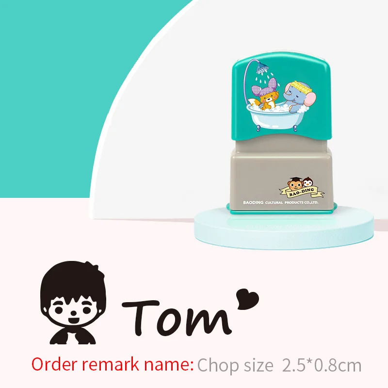 Hot kindergarten name stamp waterproof baby cartoon clothes seal name stickers clothing seal baby school day holiday gifts