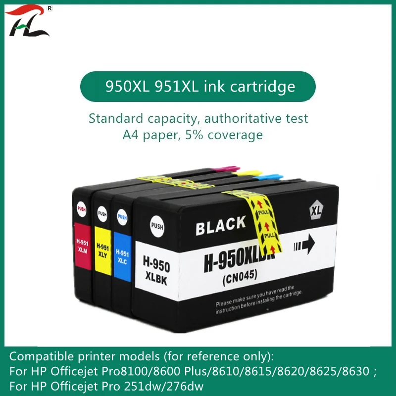 

Картридж чернильный совместимый с HP Officejet Pro 8100 8600 8610 8615 8620 8625 8630 251dw 276dw с чернилами для HP 950XL 951XL 950 951 XL