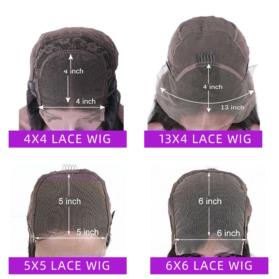 Парик из человеческих волос с прозрачными волнистыми накладками 13 х4 дюймов |