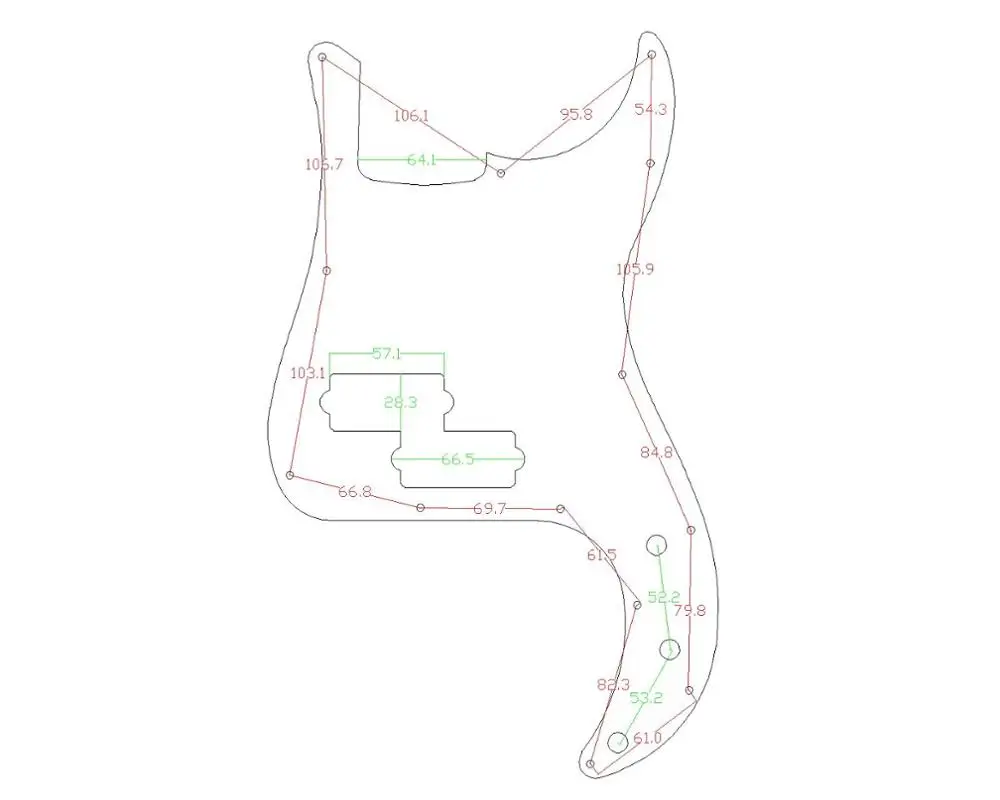 Musiclily 11 отверстий P Bass Pickguard для Fender американский/мексиканский стандарт