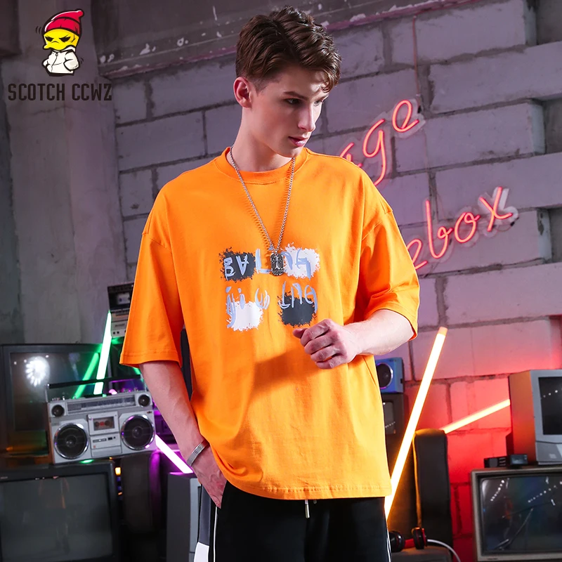 

SCOCTH CCWZ Summer Fashion T Shirts Harajuku Men T Shirt Cotton Funny Oversized T Shirt Boyfriend Gift Couple Clothing
