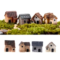 14pcs micro landscape miniature resin village stone house diy garden ornament decor decoration crafts