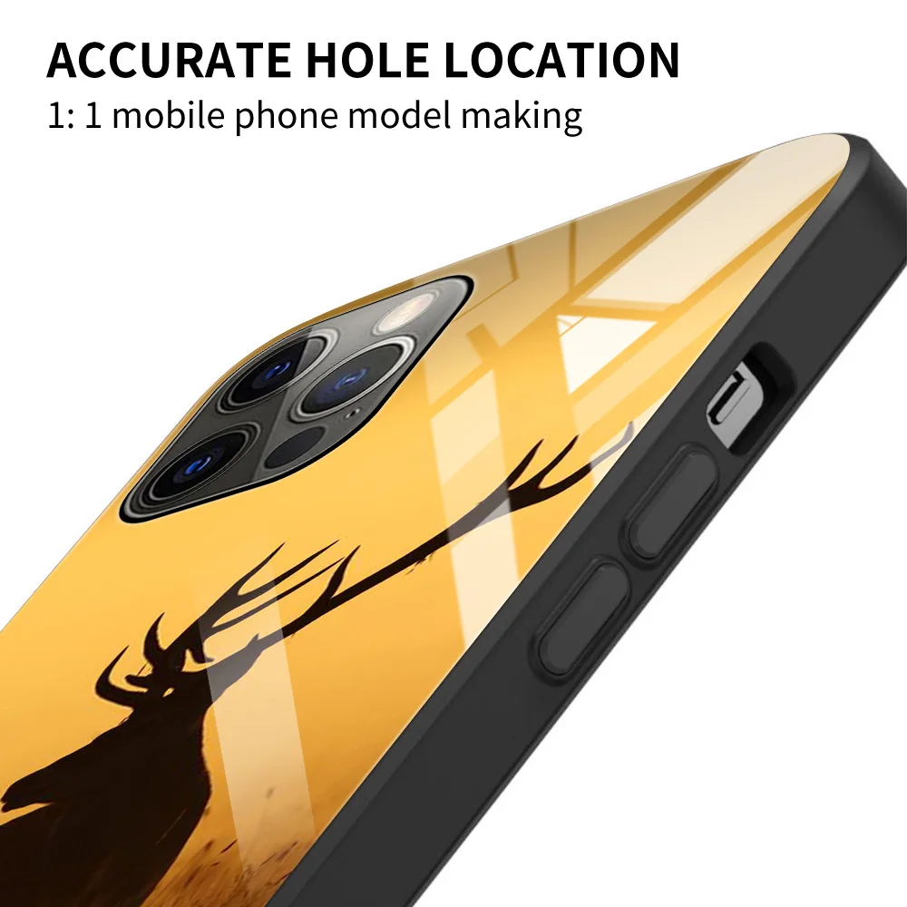 Чехол из закаленного стекла для iPhone 11 12 Pro Max Mini X XS MAX XR 8 7 6s 6 Plus SE 2020 мягкая рамка
