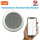 Умные датчики температуры и влажности TuyaEWelink Zigbee, детектор температуры и влажности с ЖК-дисплеем