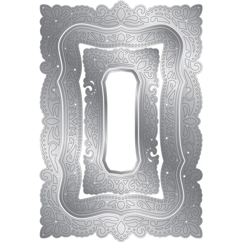 Геометрическая винтажная кружевная оправа в форме рамки металлические Вырубные