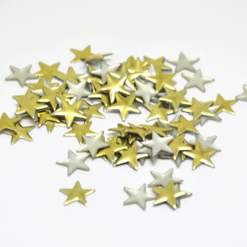 Стразы для горячей фиксации металлические стразы в форме звезды 6 мм 8 10 12 золото