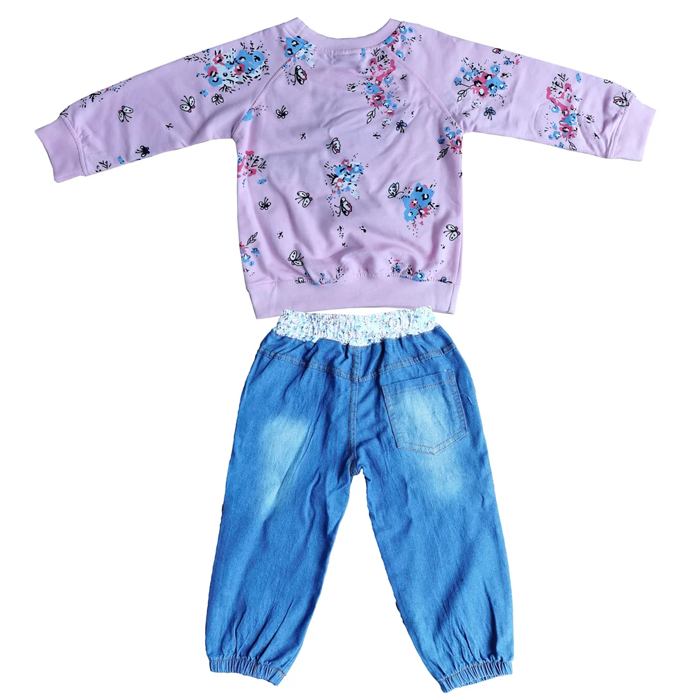 Детские модные корейские костюмы для девочек милый детский мультяшный свитер с