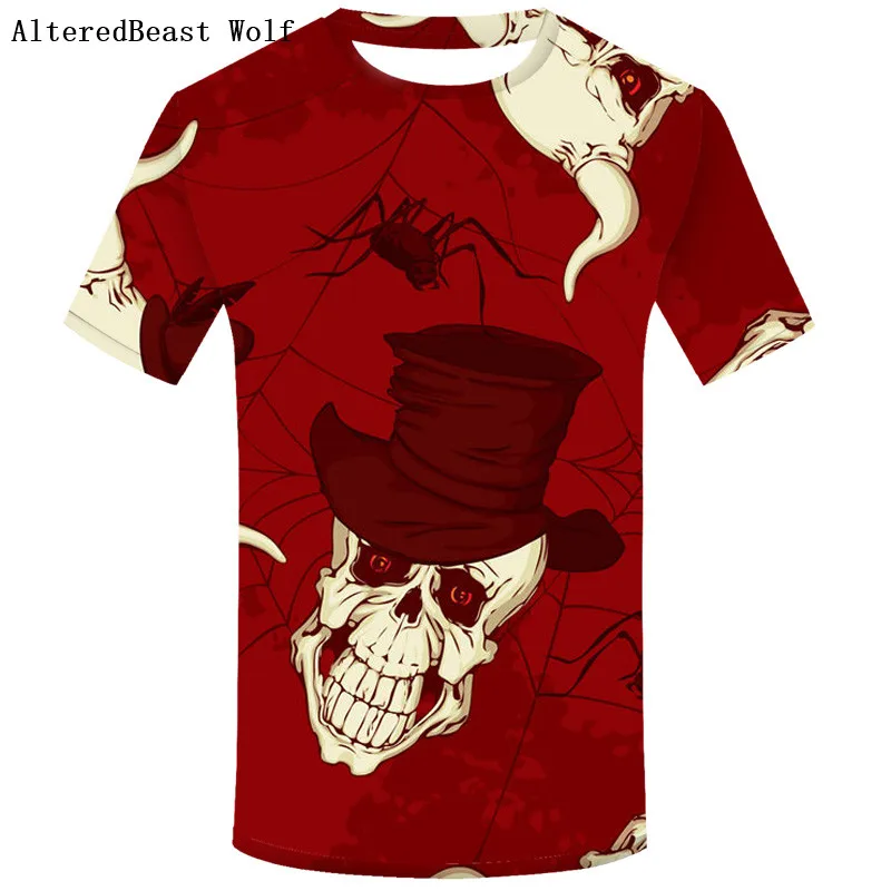 Хэллоуин бумага с черепами 3d печать футболка мужская повседневная одежда Тыква