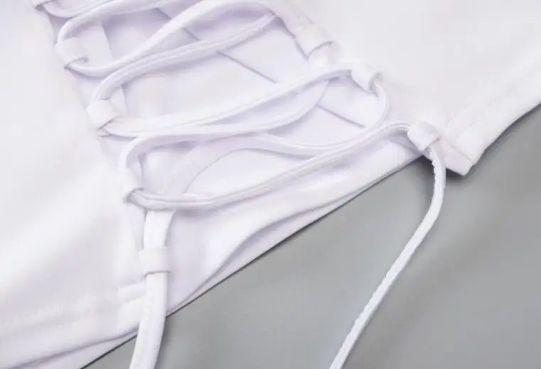 

Sleeveless Ruched Bandage White Crop Top Women 2021 Backless Lace-up Slim Sexy Casual Bra female Tops Streetwear Cami Top p2199