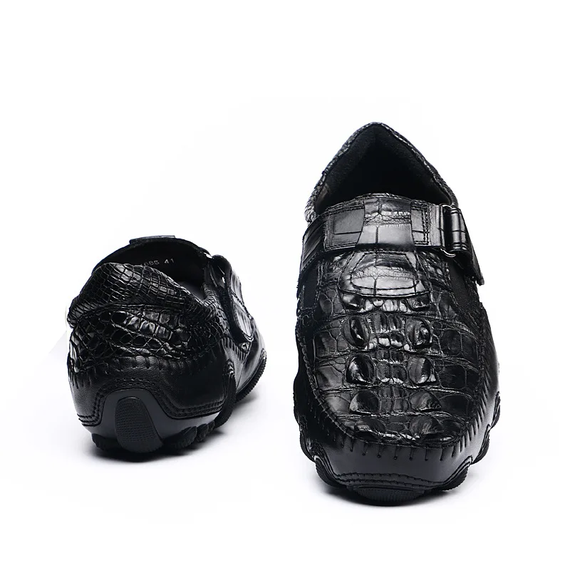 

Zhao 2021 new crocodile skin back bone bean shoes Octopus men's shoes flat shoes genuine leather business leisure autumn shoes