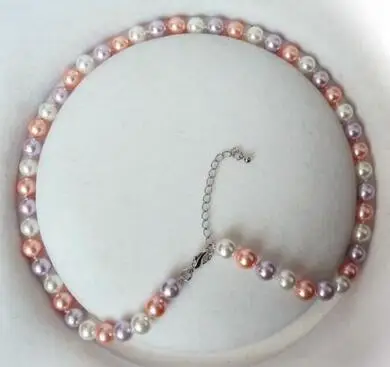 Огромное 12 мм подлинное кораллово-РОЗОВОЕ КРУГЛОЕ Жемчужное ожерелье 18 дюймов AAA