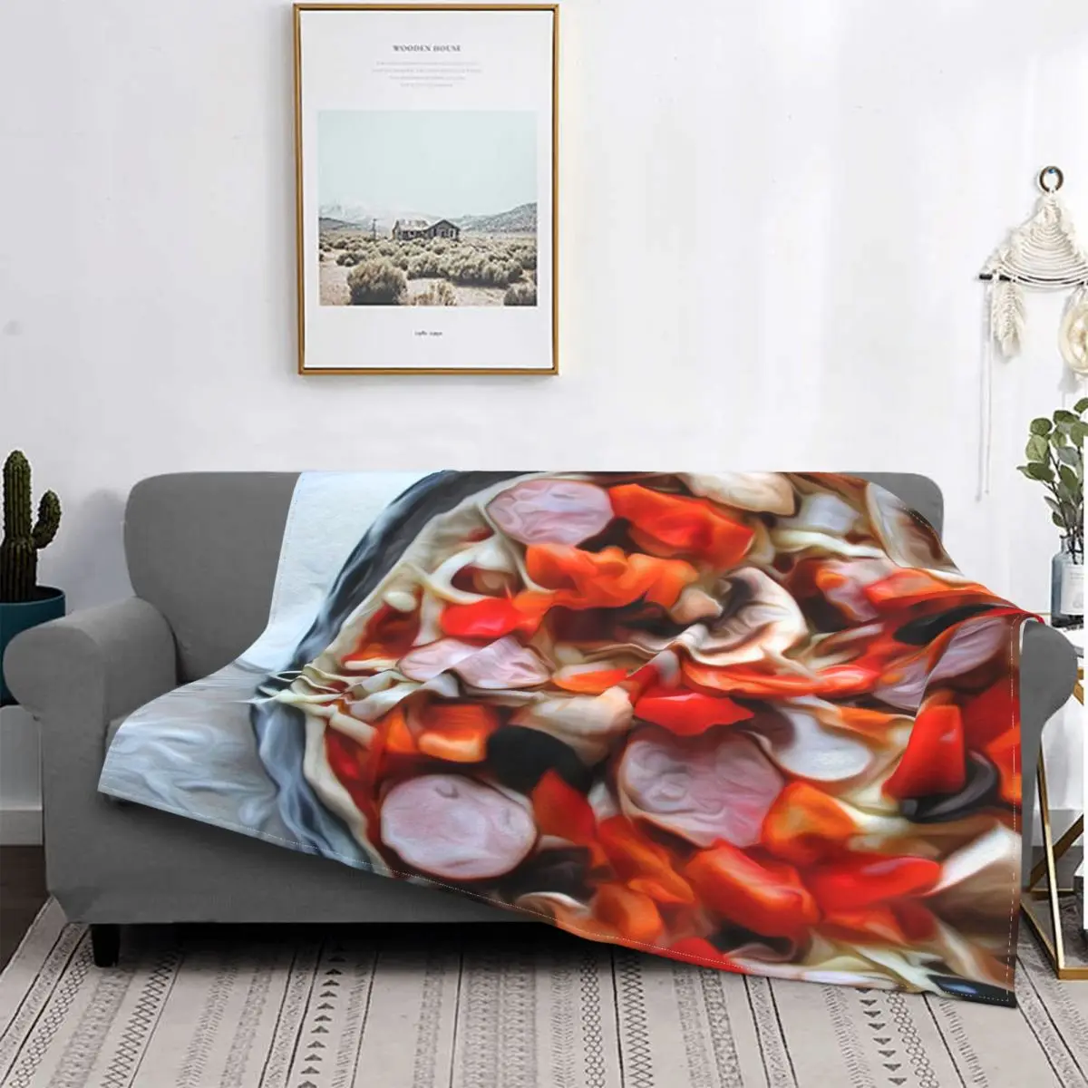 

Manta de lana para cocina, para cama colcha a cuadros, playa, pickick