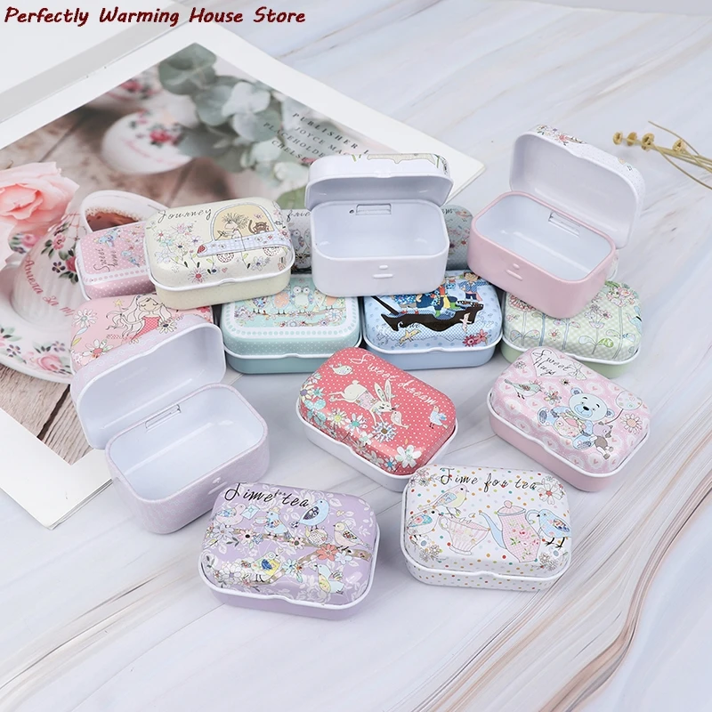 

2pcs Tin Metal Box Sealed Jar Packing Boxes Jewelry Candy Box Headphones Box