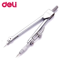 deli stainless steel multifunctional drafting drawing compasslead core math geometry circles tool durable supplies 86008601