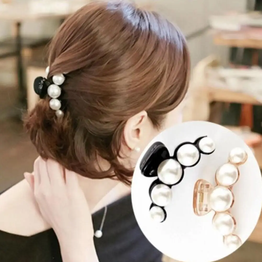 Women Fashion Pearl Hairpin Gripper Girls Hairpins Headdress Accessories | Hair Grips
