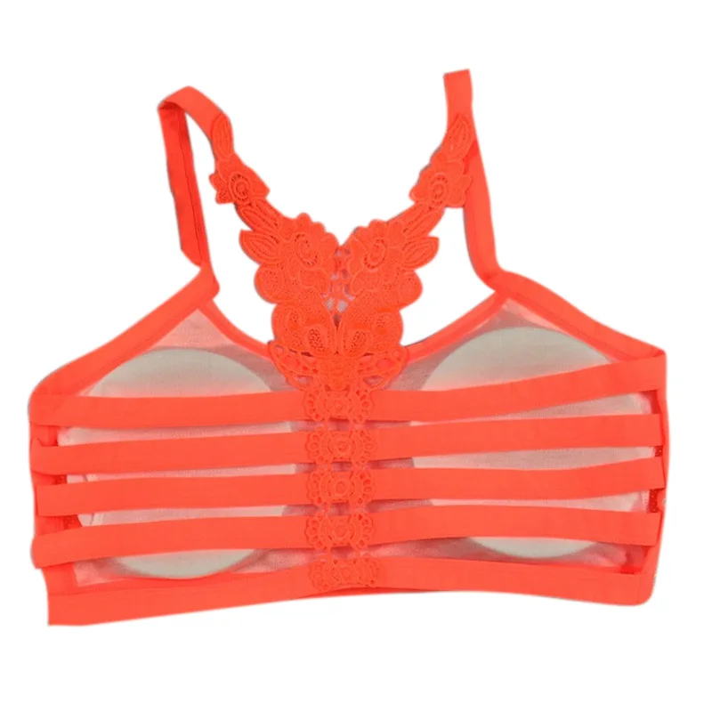 

Sexy Women Fitness Butterfly Crop Tank Top Bra Stretch Elastic Seamless Padded Vest Bra Bustier ALS88