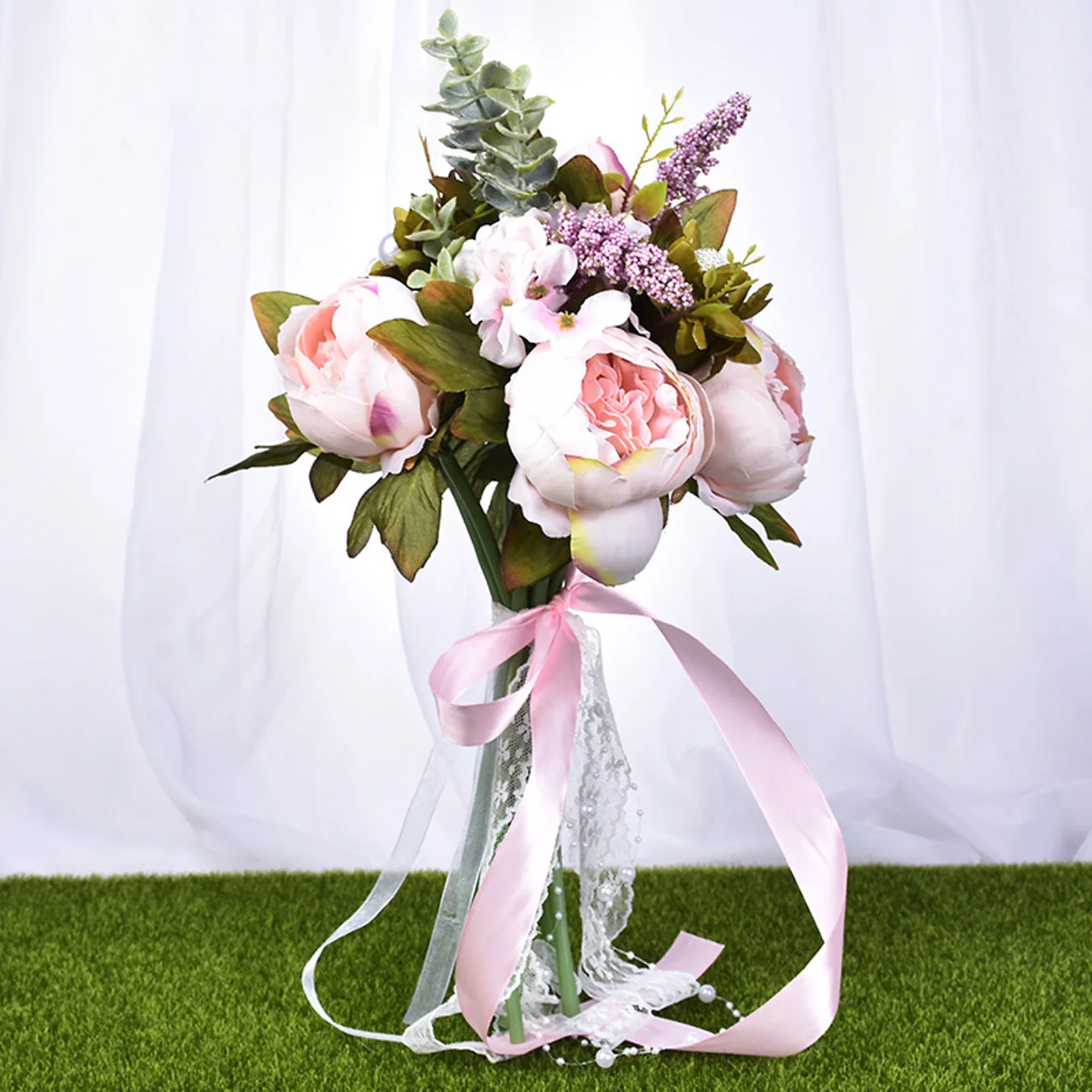 

Behogar Vintage Bridal Bouquet Artificial Flowers Bouquet for Wedding Engagement Party Decorations Valentines home decore