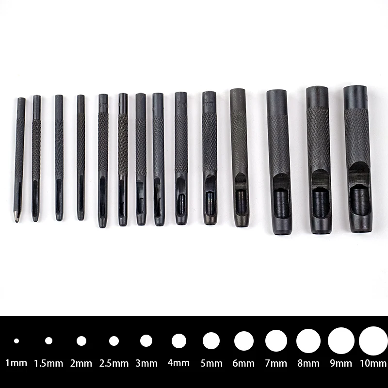 

1Pcs High Quality Leather Punch Sewing Belt Strap Clothes Canvas Tools Accessory Metal Hollow Hole Round Steel Cutter For Crafts