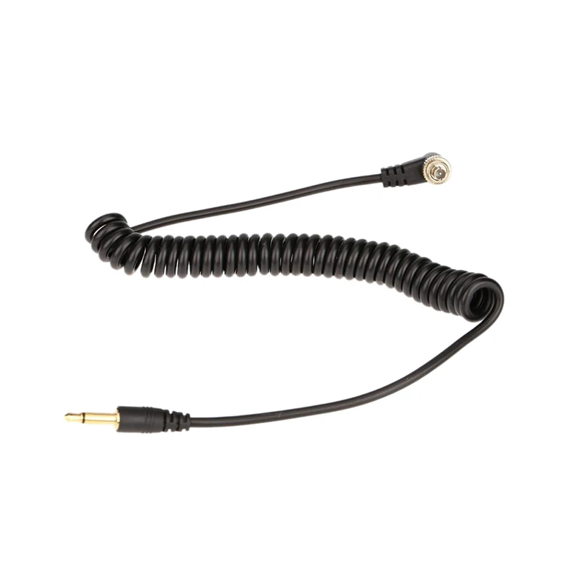 

3.5mm To Male PC Flash Sync Cable Screw Lock For Trigger Studio Light
